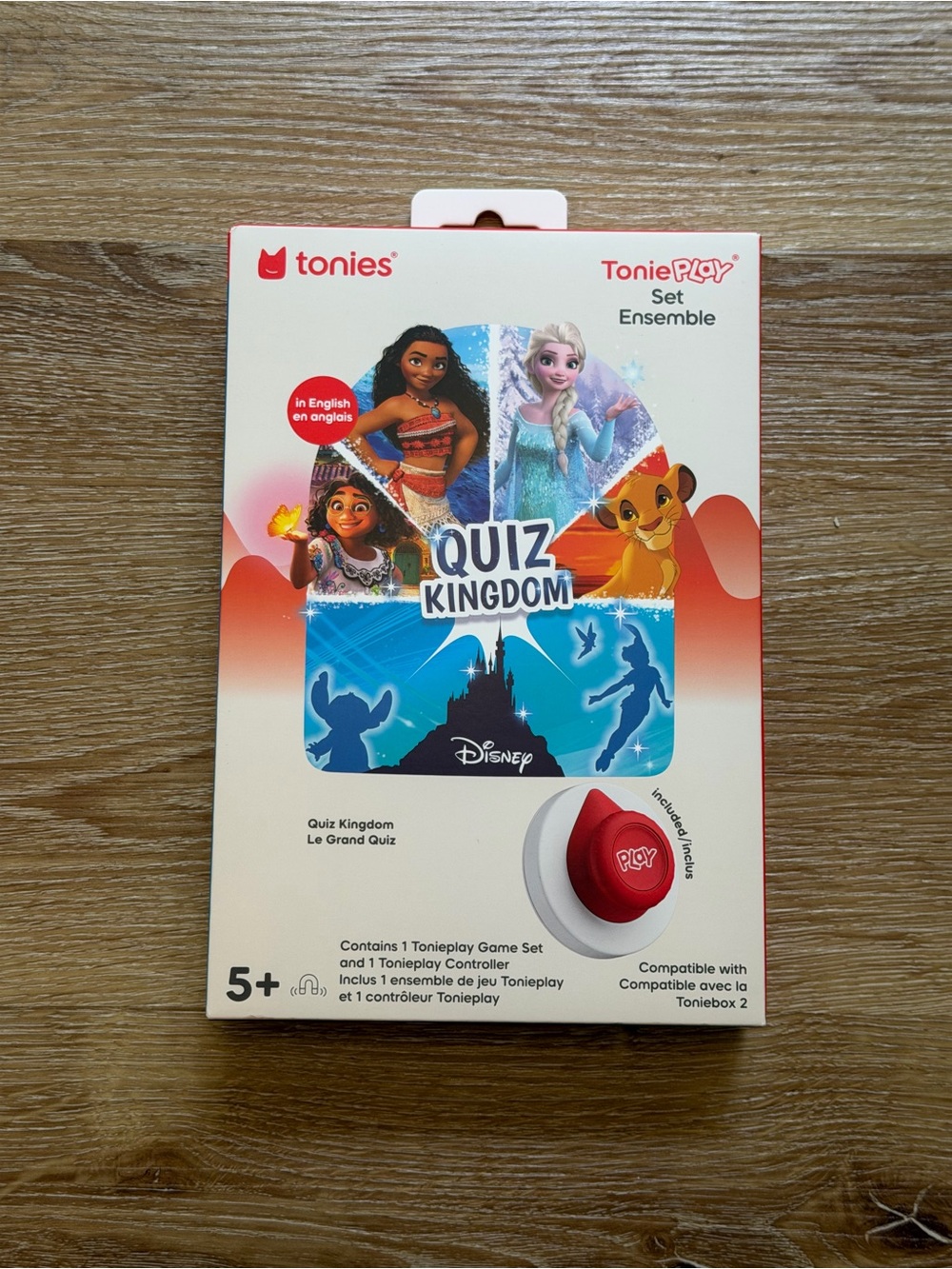 Tonies Disney Toniebox 2 ToniePlay Quiz Kingdom Disney Learning Toy - Red/White